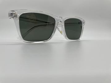 Gray Polarized Polycarbonate Lens in crystal clear frame | LensFactory